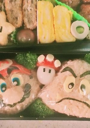 マリオ　キャラ弁-レシピのメイン写真