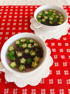 金時草のトロトロお吸い物-レシピのメイン写真