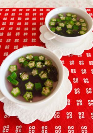 金時草のトロトロお吸い物-レシピのメイン写真