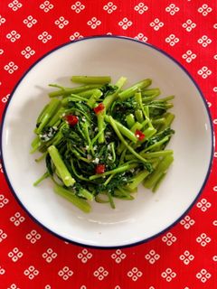 空芯菜とにんにくのピリ辛炒め-レシピのメイン写真