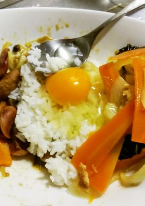残り物肉野菜炒め2種でスタミナTKG♂-レシピのメイン写真