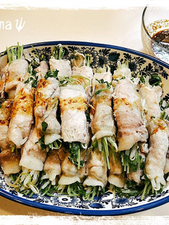 豆苗ともやしの豚ロース巻き-レシピのメイン写真