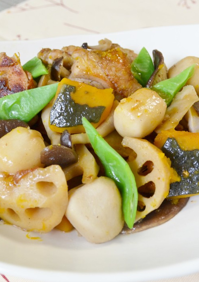 秋野菜と鶏肉のほくほく煮♪-レシピのメイン写真