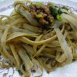 ゴボウ麺で醤油パスタっぽい?