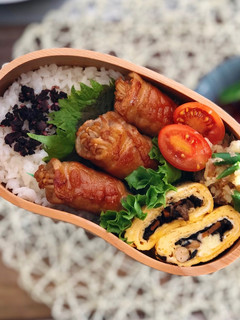 毎日のお弁当♪豚えのき巻き-レシピのメイン写真