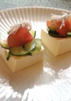 夏野菜のっけ冷ややっこ-レシピのメイン写真
