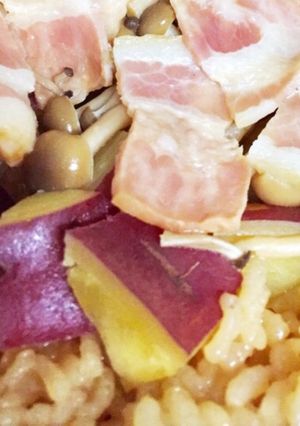 簡単☆初めてのサツマイモ炊き込みご飯-レシピのメイン写真