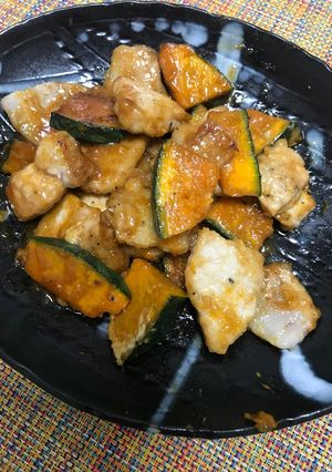 かぼちゃと豚肉のスタミナ炒め-レシピのメイン写真