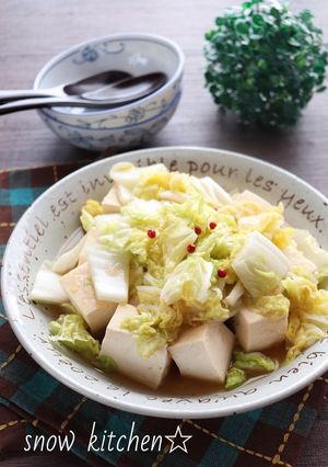 豆腐と白菜のあったかレンジ蒸し-レシピのメイン写真