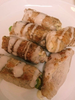 ドレッシングで食べる ロースのレタス巻き-レシピのメイン写真