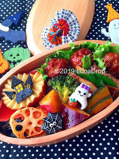 中学生 ハロウィン弁当 詰め方 1010-レシピのメイン写真