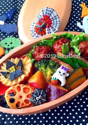 中学生 ハロウィン弁当 詰め方 1010-レシピのメイン写真