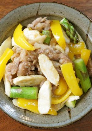 マコモダケと彩野菜のオイスター味噌炒め-レシピのメイン写真