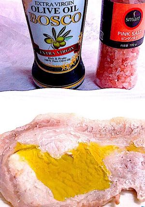 たまには✨豚肉にオリーブオイルと粗塩-レシピのメイン写真