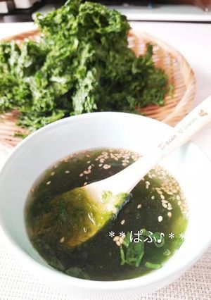 焼肉に◎簡単！ヘルシーあおさスープ-レシピのメイン写真