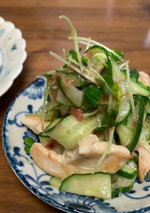 薬味サラダ 焼鳥梅肉和え-レシピのメイン写真