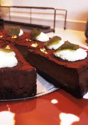 チョコ好きのためのチョコチーズケーキ-レシピのメイン写真