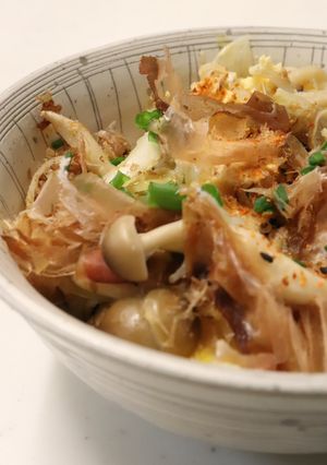 昼夕♪釜揚げしらすシメジ豆腐の卵とじ-レシピのメイン写真