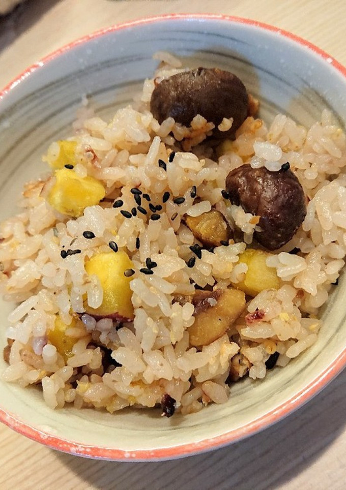 甘栗とさつまいもの炊き込みご飯-レシピのメイン写真