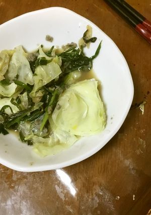 キャベツとニラのしらす煮浸し-レシピのメイン写真