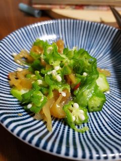 おくらと中華クラゲのあえ物-レシピのメイン写真