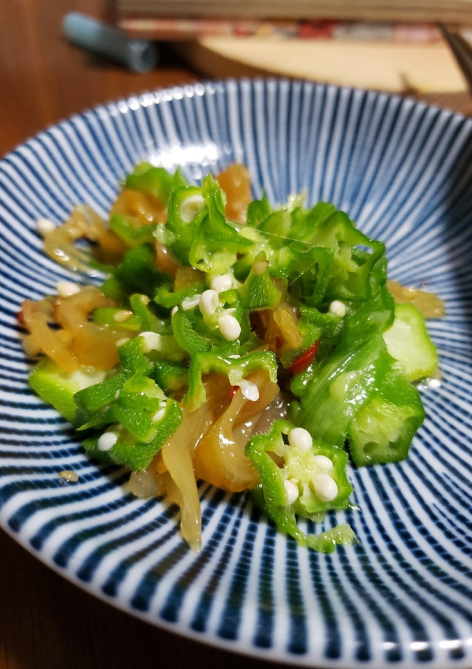 おくらと中華クラゲのあえ物-レシピのメイン写真