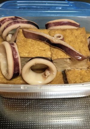 簡単♪厚揚げとイカの煮物-レシピのメイン写真