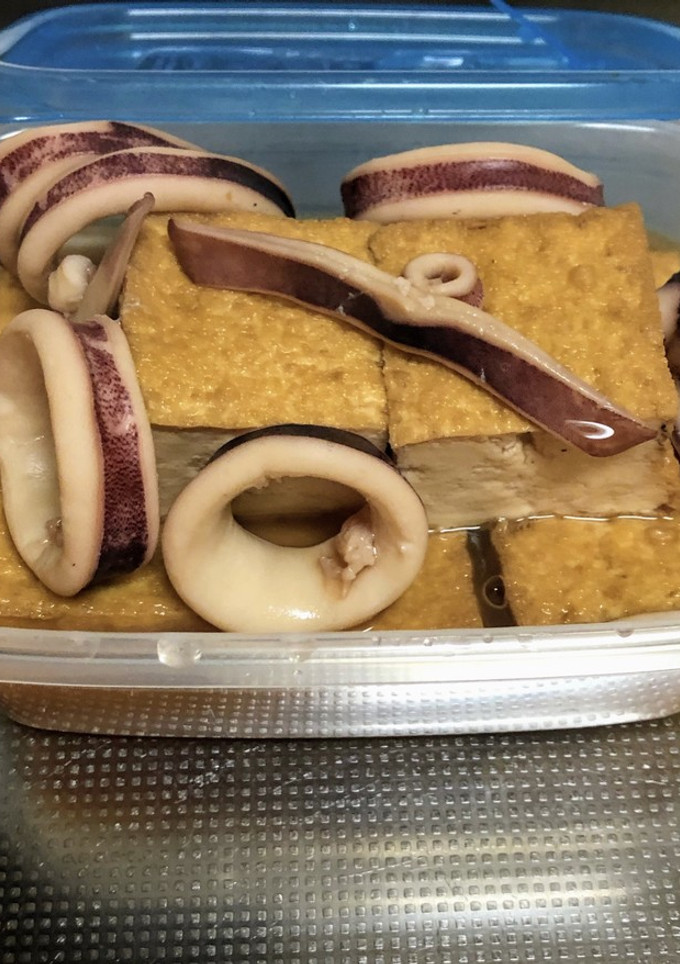 簡単♪厚揚げとイカの煮物-レシピのメイン写真