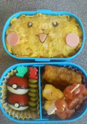 キャラ弁★★ピカチュー＆モンスターボール-レシピのメイン写真