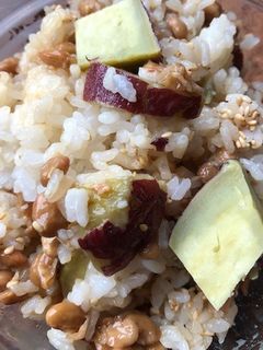 納豆とさつま芋のまぜご飯-レシピのメイン写真