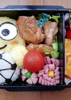 ミニオン☆サッカー☆キャラ弁-レシピのメイン写真