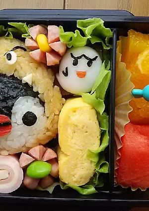 ピングー&マリオ クリボー☆キャラ弁-レシピのメイン写真