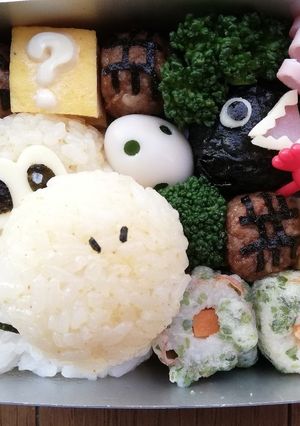 スーパーマリオ☆ヨッシー☆キャラ弁-レシピのメイン写真
