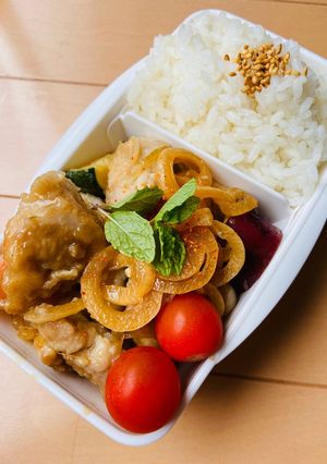 鶏とさつま芋のサッパリ焼漬け弁当作置きも-レシピのメイン写真