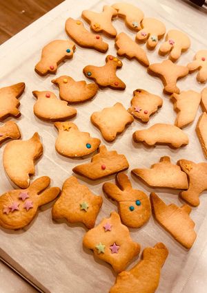 子どもと簡単型抜きザクザククッキー-レシピのメイン写真