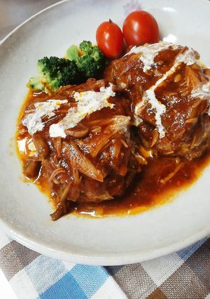 肉々しい食べ応えありハンバーグ-レシピのメイン写真