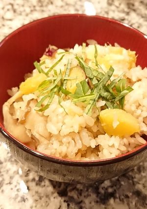 秋の味覚♪さつまいも炊き込みご飯-レシピのメイン写真