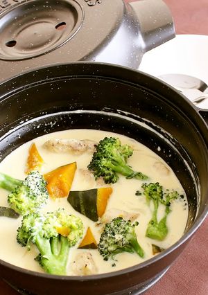 レンジで！鶏むね肉とかぼちゃのクリーム煮-レシピのメイン写真