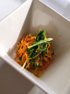 水菜と人参のおひたし-レシピのメイン写真