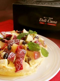 さつまいもとリンゴのレンジパンプディング-レシピのメイン写真