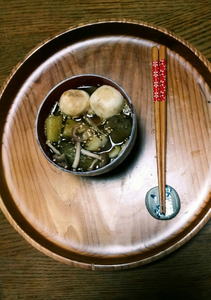 焼き茄子と茗荷の赤だし(^q^)☺⛄-レシピのメイン写真