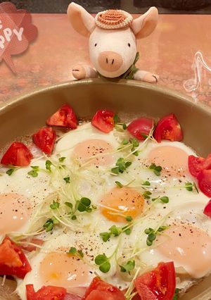 ♧ボリューム満点♪とろ〜り半熟目玉焼き６-レシピのメイン写真