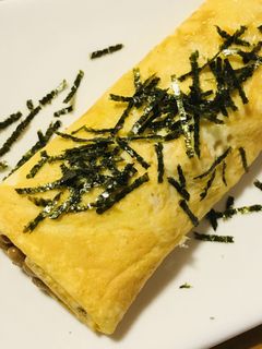 毎日の納豆●なっとう巻きの玉子焼き-レシピのメイン写真