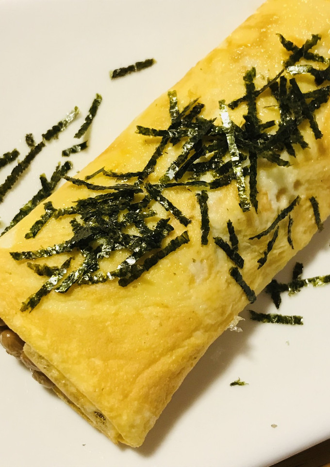 毎日の納豆●なっとう巻きの玉子焼き-レシピのメイン写真