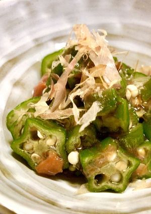 冷凍オクラ 梅干し和え-レシピのメイン写真