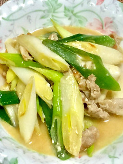 長ネギと豚バラ肉の味噌&ヨーグルト炒め-レシピのメイン写真