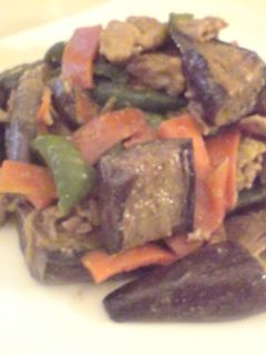 茄子と豚肉のこってり味噌炒め♪-レシピのメイン写真