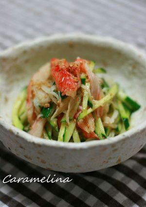 きゅうりとカニかまの中華風ごま酢あえ-レシピのメイン写真