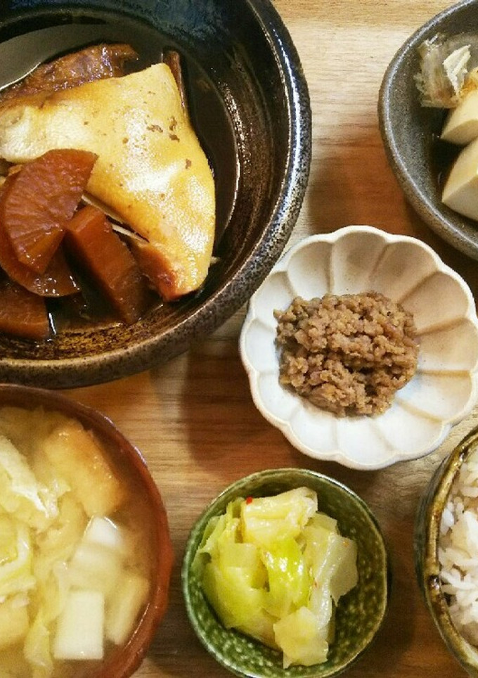 夕飯！ 肉味噌 ぶり大根-レシピのメイン写真