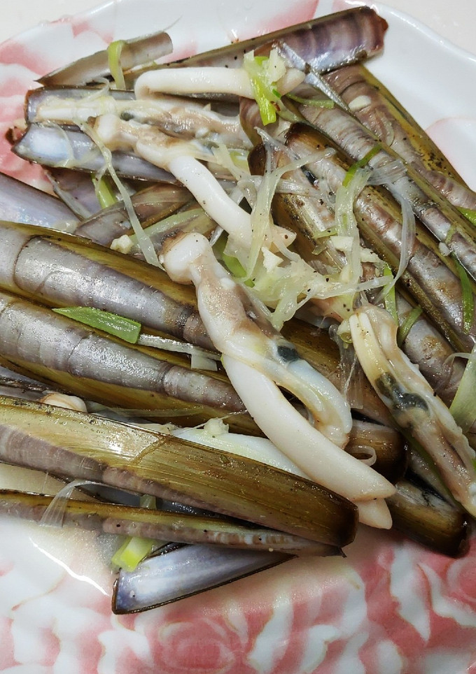 マテ貝のにんにくネギ炒め-レシピのメイン写真